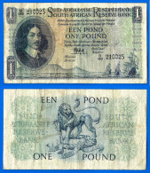 Afrique Du Sud 1 Pound 1 Septembre 1954 Rand Animal Bateau Lion Boat Pounds South Africa Skrill Paypal OK - Afrique Du Sud