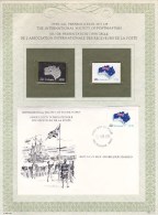 AUSTRALIA ENSEMBLE PHILATELIQUE TIMBRE EN ARGENT TIMBRE IDENTIQUE NEUF ENVELOPPE FDC STAMPS SILVER - AUSTRALIA DAY 1981 - Variétés Et Curiosités