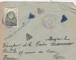 AOF Yvert  37 Seul Sur Lettre  Voie Maritime MAMOU Guinée Française 5/8/1950 Passe Conakry - Cachet T Taxe - Lettres & Documents