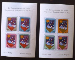 PARAGUAY Tennis, Yvert BF 5/6 ** MNH. // XXVIII Eme Championnat Sud Américain De Tennis 1961 - Schach