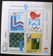 URUGUAY Echecs, Echec, Jeux Olympiques Lake Placid, Timbre Sur Timbre, Michel BF N°32 ** MNH. - Schaken