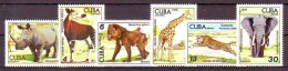 Cuba 1978 Y Fauna African Animals Mi No 2347-52 MNH - Ungebraucht