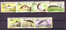 Cuba 1971 Y Fauna Animals Fish Mi No 1721-27 MNH - Unused Stamps