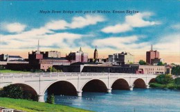 Maple Street Bridge With Part Of Wichita Kansas Skyline Wichita Kansas - Wichita
