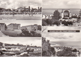 AK Gruß Von Der Insel Usedom - Zinnowitz, Ahlbeck, Bansin, Koserov, Heringsdorf - Mehrbildkarte - 1974 (17141) - Usedom