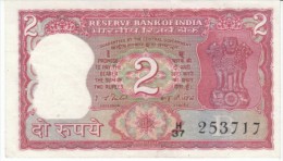 India #53e 2 Rupees Banknote Currency Money - India