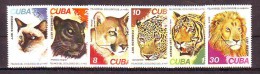 Cuba 1977 Y Fauna Animals Cats Mi No 2257-62 MNH - Nuovi