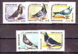 Cuba 2001 Y Fauna Birds Mi No 4392-96 MNH - Neufs