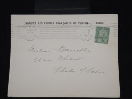 FRANCE - TUNISIE - Enveloppe Commerciale De Tunis Pour Chalons/Saone En 1914 - à Voir - Lot P8752 - Storia Postale