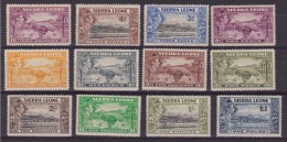 1938-44 SIERRA LEONE GIORGIO VI 12 V. Mnh ( 2p. Lilac Mh ) - Sierra Leone (...-1960)