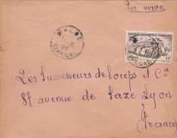 AOF Yvert  40 Sur Lettre Avion BALOU ( JE N'EN SUIS PAS SUR ) Sénégal  13/10/1952 Passe Saint Louis - Covers & Documents