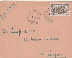 AOF Yvert  40 Sur Lettre Avion SAINT LOUIS Sénégal 3/10/1951 - Covers & Documents