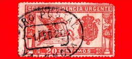 SPAGNA - Usato - 1905 - Espressi - Cavallo Alato - Urgente - 20 - Exprès