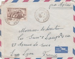 AOF Yvert  40  Sur Lettre Avion DAKAR SUCCURSALE Sénégal  3/1/1952 - Covers & Documents