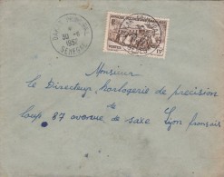 AOF Yvert  40  Sur Lettre Avion DAKAR PRINCIPAL Sénégal  30/6/1952 - Briefe U. Dokumente