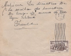 AOF Yvert  40  Sur Lettre Avion Flamme DAKAR PRINCIPAL Sénégal  15/2/1952 - Covers & Documents