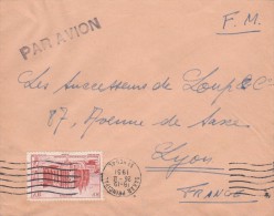 AOF Yvert  39 Sur Lettre Avion FM Flamme DAKAR PRINCIPAL Sénégal  26/2/1951 - Briefe U. Dokumente