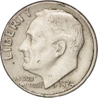 Monnaie, États-Unis, Roosevelt Dime, Dime, 1974, U.S. Mint, Philadelphie, TTB+ - 1946-...: Roosevelt