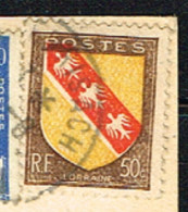 FR VAR 50 - CPA NEUF-BRISACH - Le Rhin Vue Vers Vieux-Brisach Avec Belle Variété Du N° 757 Décalage Des Couleurs - Cartas & Documentos