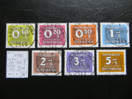 1986  " Ziffernzeichnung "  7 Werte   TOP   Gestempelt   LOT  504 - Taxe