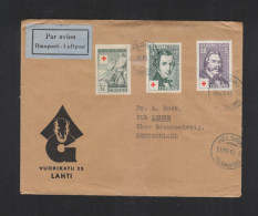 Finnland Luftpost Brief 1949 Nach Deutschland - Briefe U. Dokumente