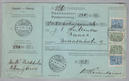 Heimat Finland KEMIJÄRVI 1916-03-24 Paketkarte Nach RAAHE - Cartas & Documentos