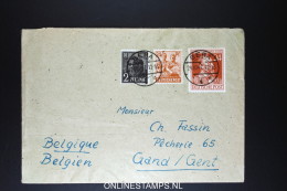 Germany SBZ Cover  Gera To Gent Belgium, Mixed Stamps - Covers & Documents