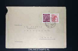 Germany SBZ Cover  Leipzig  To Gent Belgium, Mixed Stamps - Briefe U. Dokumente