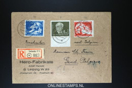 DDR   R-Brief Leipzig To Gent Belgium, Mi273 - 274 - Cartas & Documentos