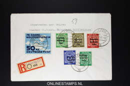 DDR   R-Brief Leipzig To Gent Belgium Mixed Stamps - Covers & Documents