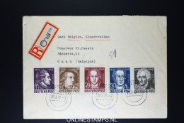 SBZ  R-Brief Leipzig To Gent Belgium  Mi Nr 234 - 238 - Cartas & Documentos