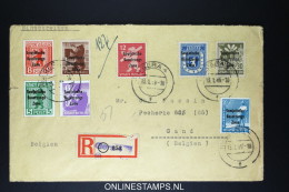 SBZ  R-Brief Gera To Gent - Belgium Mixed Stamps. - Cartas & Documentos