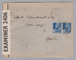 Algerien 1943-01-16 Oran Zensur Brief Nach Genf Rotes Kreuz - Lettres & Documents