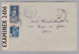 Algerien 1943-01-23 Blida Zensur Brief Nach Genève Croix Rouge - Covers & Documents