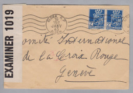 Algerien 1943-01-16 Alger Zensur Brief Nach Genève Croix Rouge - Cartas & Documentos