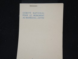 FRANCE - Carnet Complet De 20 Vignettes Pour Le Monument Au Maréchal Joffre - à Voir - Lot P8818 - Blocks & Sheetlets & Booklets