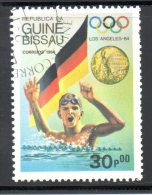 GUINEE BISSAU. N°326 Oblitéré De 1984. J.O. De Los Angeles 1984/Gross. - Swimming