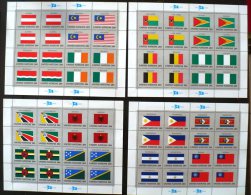 NATIONS UNIES  Drapeaux, MALAYSIA, AUTRICHE, IRLANDE,SEYCHELLES, ALBANIE, DOMINICA, ETC... En Feuillet Complet ** MNH - Stamps