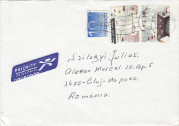 24778- AMOUNT 0.34 OVERPRINT STICKER STAMPS ON COVER, 2008, NETHERLANDS - Covers & Documents