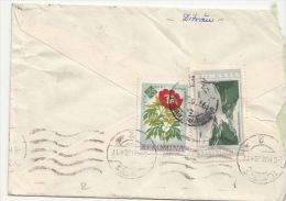 24838- DANUBE AT IRON GATES, PEONY FLOWER, STAMPS ON COVER, 1966, ROMANIA - Lettres & Documents