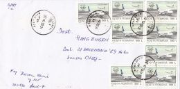 2525FM- PLANE, STAMPS ON COVER, 2004, ROMANIA - Lettres & Documents