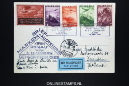 Österreich 1936 FlugpostBriefmarken Ausstellung Bei Gerngross Mixed Stamps, To Zaandam Holland - Covers & Documents