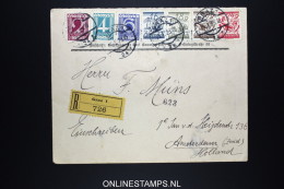 Österreich 1928 R-Brief Graz  Mixed Stamps, Panther Bräu Labels , To Amsterdam  Holland - Brieven En Documenten