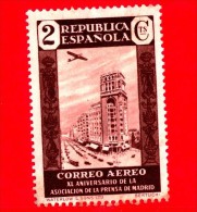 SPAGNA - Nuovo- 1936 - 40 Anni Di Associazione Stampa A Madrid (II) - 2 C. Aerea - Neufs