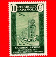 SPAGNA - Nuovo- 1936 - 40 Anni Di Associazione Stampa A Madrid (II) - 10 C. Aerea - Ungebraucht