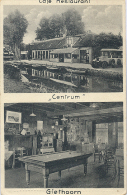 Giethoorn, Café Restaurant "Centrum " (promotiekaart Anno 1933)  ( 2 X Scan) Biljart Autobus - Giethoorn