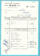 BRASSERIE - BROUWERIJ  / MAES  / WAARLOOS   1953  (F462) - Food