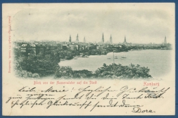 Hamburg Blick Von Der Aussenalster Zur Stadt, Gelaufen 1899 Marke Fehlt (AK161) - Mitte