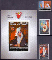 1999 BAHRAIN Sh Isa Bin Salman Alkhalifa Complete Set 3 Values +1 Souvenir Sheets MNH  (Or Best Offer) - Bahrain (1965-...)