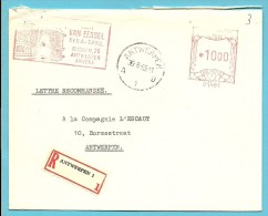 Aangetekende Brief Met Roodfrankeering (VAN EESSEL / B1481 ) Met Stempel ANTWERPEN - 1960-79